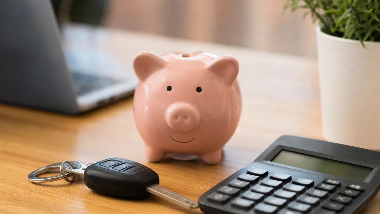 Clé de voiture, calculatrice et tirelire : le budget auto