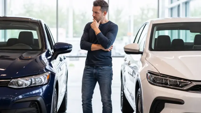 Choix entre voiture neuve ou occasion chez un concessionnaire