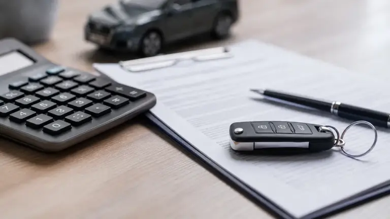 LOA ou LLD : contrat de leasing auto avec clé et calculatrice