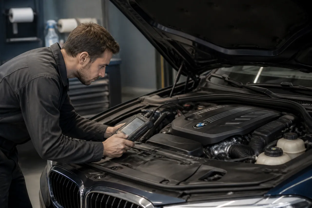 Diagnostic moteur BMW pour un défaut du groupe propulseur